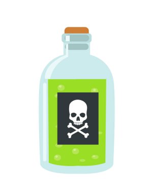 Beyaz üzerine zehirli vektör çizimi 