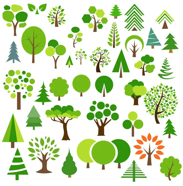 Jeu Arbres Illustration Vectorielle — Image vectorielle