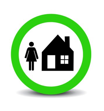 ev vektör ilüstrasyonunda güvende kalın