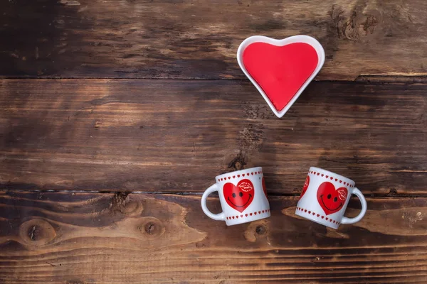 Día de San Valentín corazón en woode — Foto de Stock