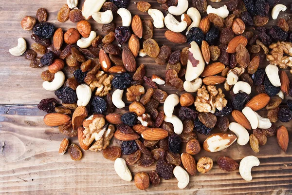 Ořechy smíchat exotické ovoce — Stock fotografie