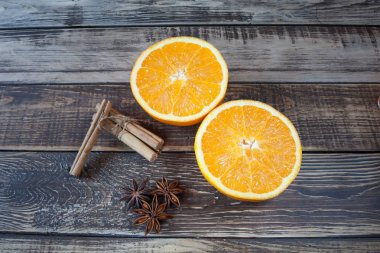 fındık ile ahşap üzerine portakal