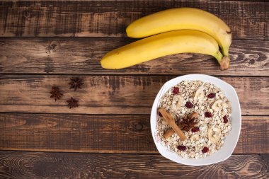 meyve ile yulaf plaka