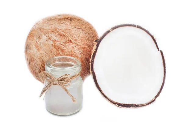 Кокосовое Кокосовое Молоко Выделенное Белом — стоковое фото