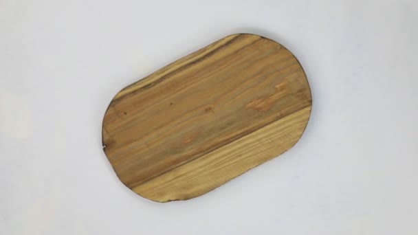Rotação do quadro feito de pinheiro oval . — Vídeo de Stock