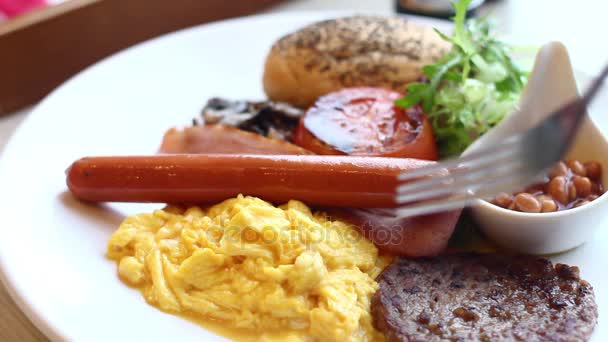 Este ia un video clip de desayuno — Vídeos de Stock