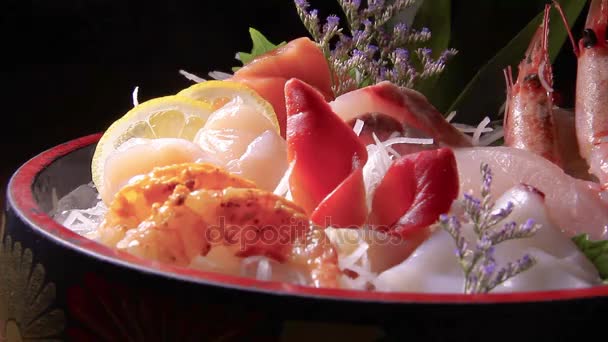 Ebben a videoklipet a sashimi ia — Stock videók