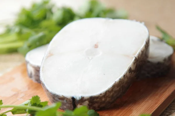 Uma cozinha atirar carne usada iluminação — Fotografia de Stock