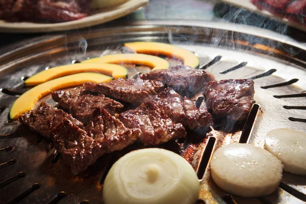 Uma cozinha atirar carne usada iluminação — Fotografia de Stock