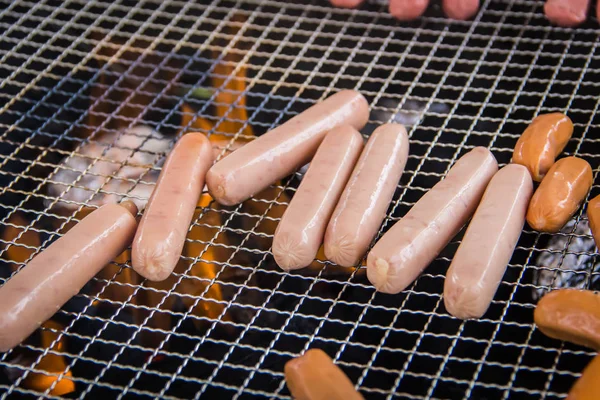 Uma cozinha atirar carne usada iluminação — Fotografia de Stock