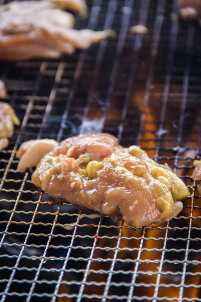 Uma cozinha atirar carne usada iluminação — Fotografia de Stock