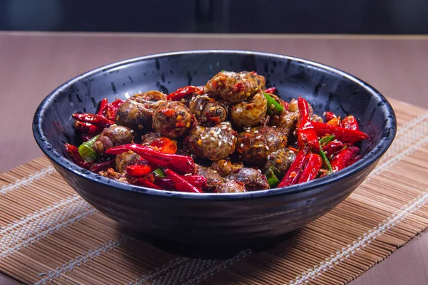 Una sesión de cocina utiliza la iluminación de carne — Foto de Stock