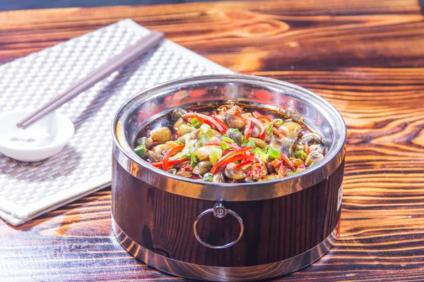 Una sesión de cocina utiliza la iluminación de carne — Foto de Stock