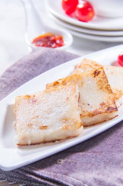 closeup of dim sum in  bamboo steamer 