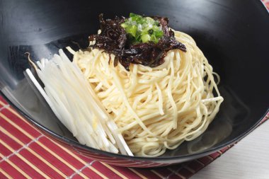 close up of noodles dish 