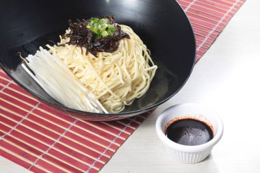close up of noodles dish 