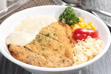  plate of noodles on table, closeup