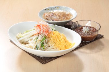 close up of noodles dish 