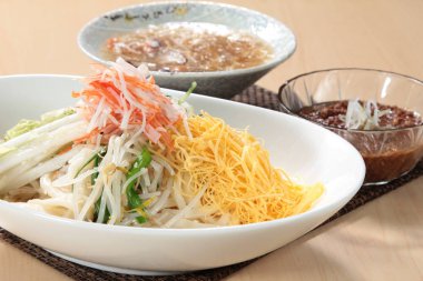 close up of noodles dish 