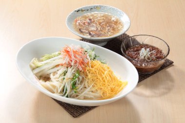 close up of noodles dish 