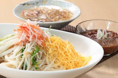 close up of noodles dish 