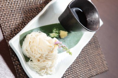 close up of noodles dish 