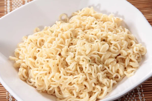 Close Plate Noodles Table — Stock Photo, Image