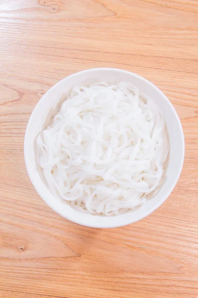 Plate Noodles Table Closeup — ストック写真