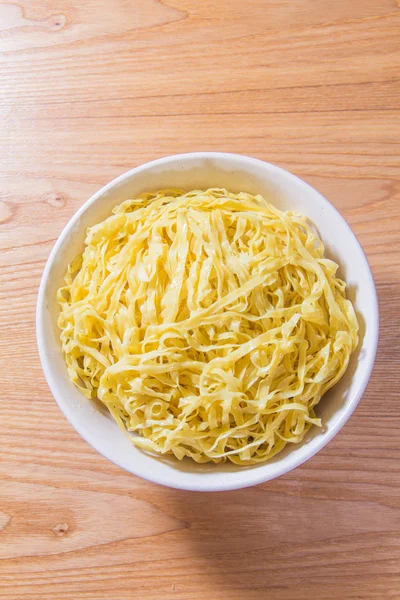 Plate Noodles Table Closeup — Foto Stock
