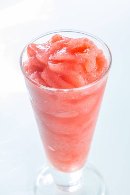 smoothie in glass on white background