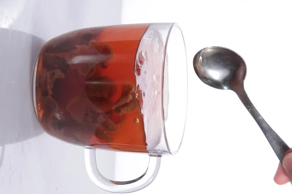 Glass Teapot Tea Cup Hot Drink — Photo