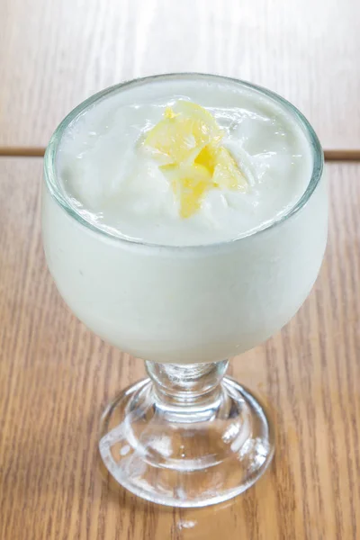 Fresh Yogurt Whipped Cream Sour Milk — Foto Stock