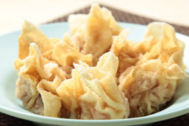 closeup of chinese dumplings 