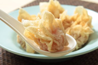 closeup of chinese dumplings 