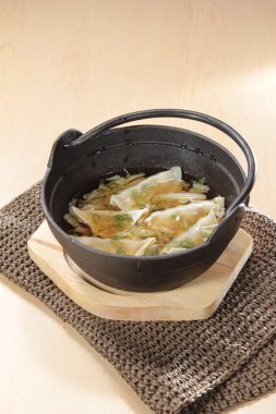 closeup of chinese dumplings 