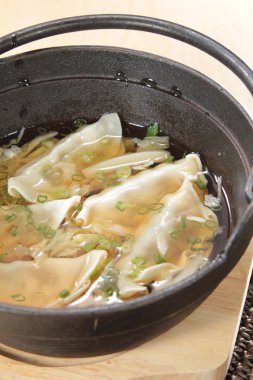 closeup of chinese dumplings 