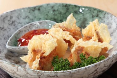 closeup of chinese dumplings 