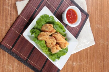 closeup of chinese dumplings 