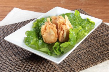 closeup of chinese dumplings 