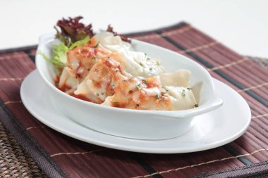 closeup of chinese dumplings 