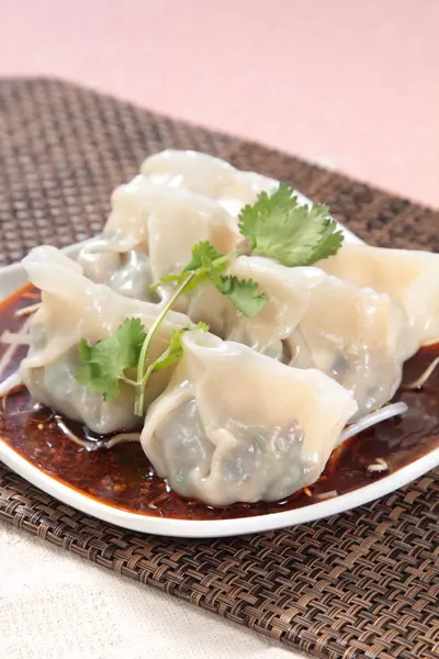 Closeup Chinese Dumplings — Foto de Stock