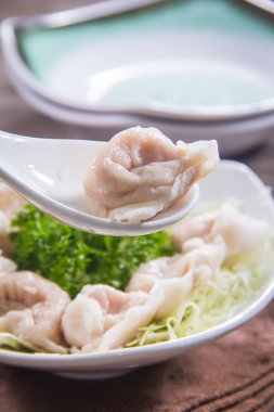 closeup of chinese dumplings 