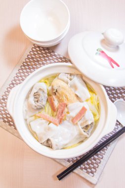 closeup of chinese dumplings 