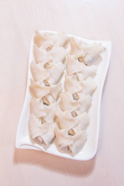 closeup of chinese dumplings 