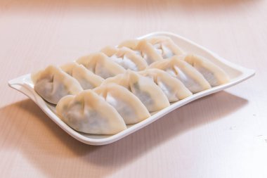 closeup of chinese dumplings 