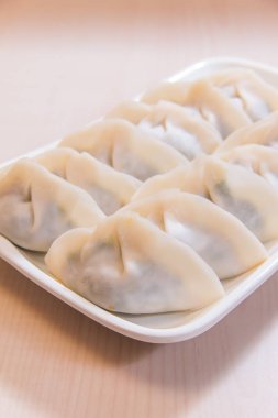 closeup of chinese dumplings 