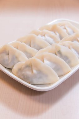 closeup of chinese dumplings 