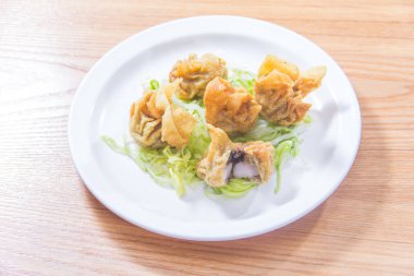 closeup of chinese dumplings 