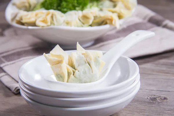 Closeup Chinese Dumplings — Stok fotoğraf