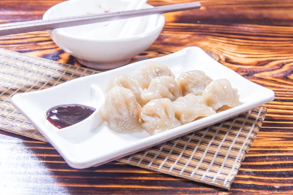 Closeup Chinese Dumplings — ストック写真